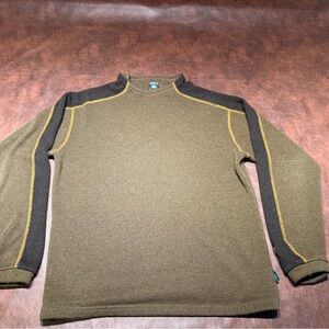 Kuhl Olive Green Shirt with Black and Yellow Details